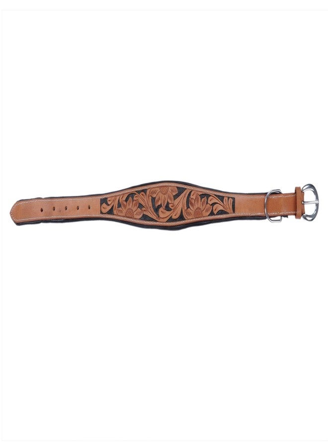 Skora Leather Padded Custom Handmade Hand Tool Dog Collar and Leash Set (Large) Combo Offer Dog Leash with Dog Leather Collar - Image 5
